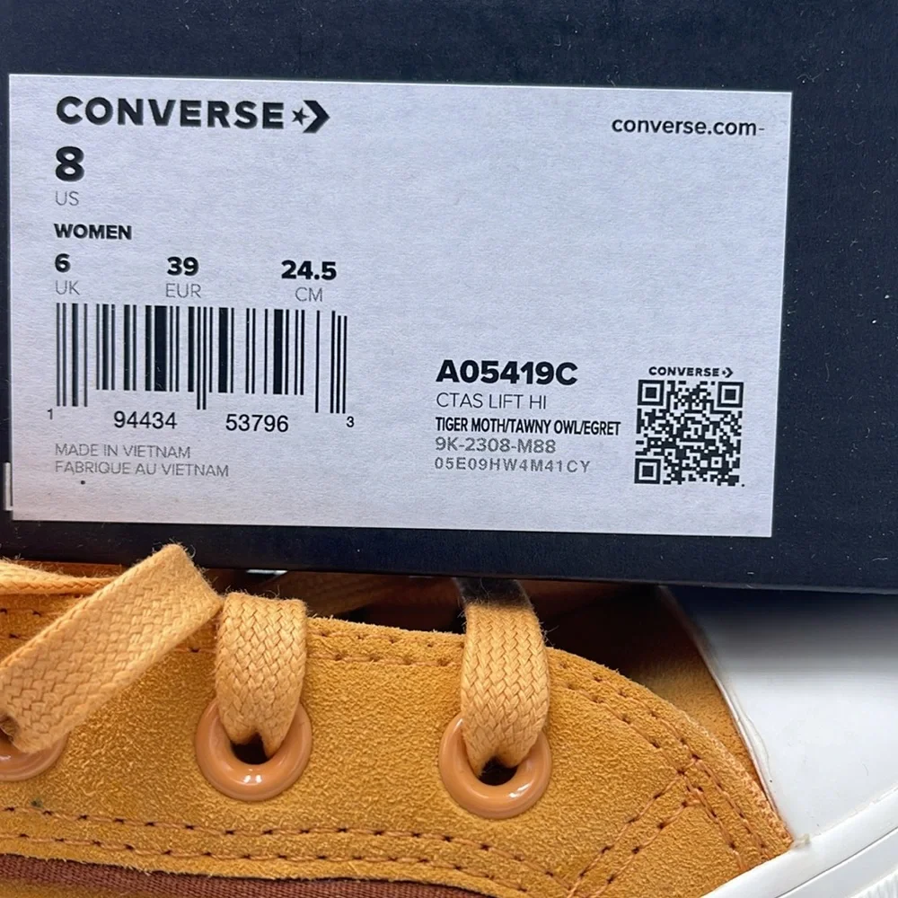 Converse WMNS CTAS LIFT HI TIGER MOTH/TAWNY OWL/EGRET A05419C Platforms Sneakers